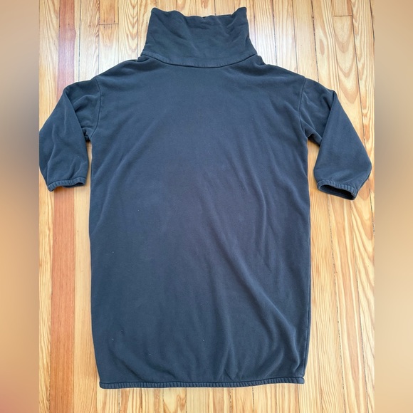 Black Crane Turtleneck Sweatshirt Dress - Picture 2 of 5